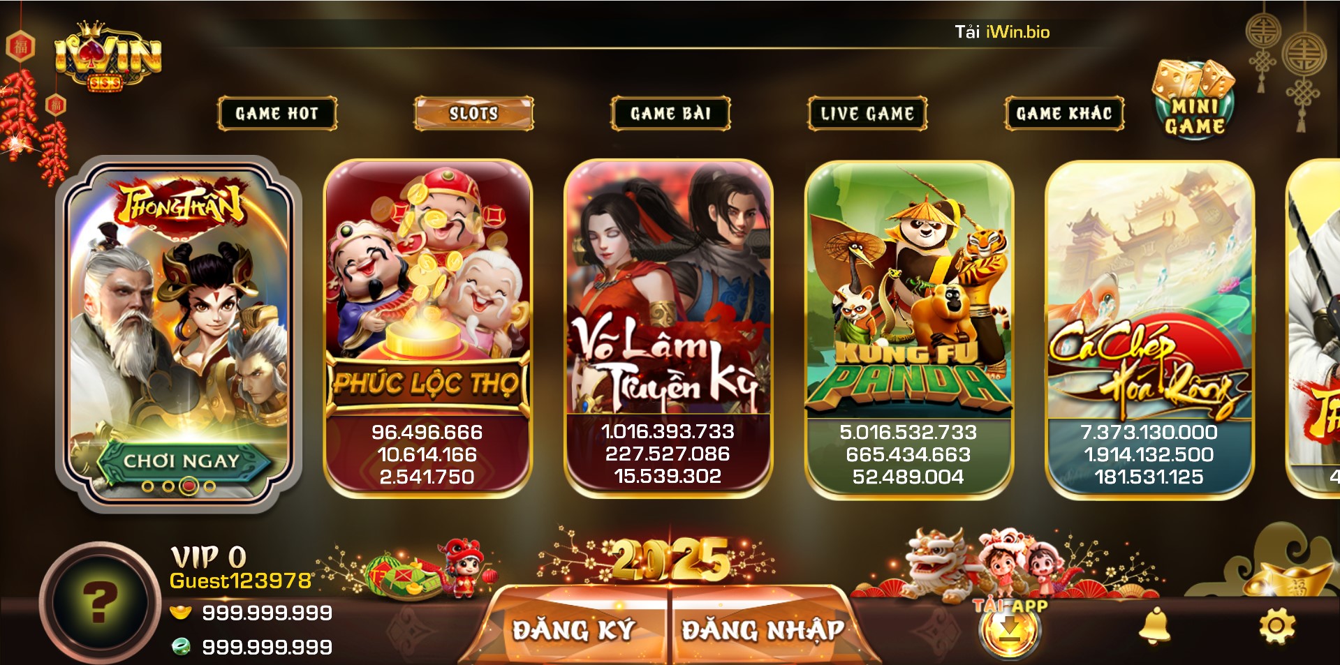 Sảnh Slot nổ hũ iWIn